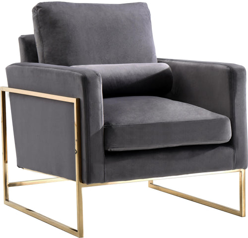 Mila Grey Velvet Chair