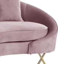 Load image into Gallery viewer, Serpentine Pink Velvet Loveseat