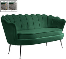 Load image into Gallery viewer, Gardenia Green Velvet Loveseat