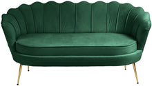 Load image into Gallery viewer, Gardenia Green Velvet Loveseat