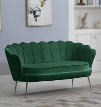 Load image into Gallery viewer, Gardenia Green Velvet Loveseat