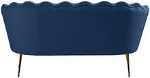 Load image into Gallery viewer, Gardenia Navy Velvet Loveseat