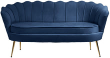 Load image into Gallery viewer, Gardenia Navy Velvet Loveseat