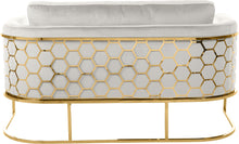 Load image into Gallery viewer, Casa Cream Velvet Loveseat