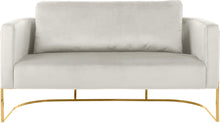 Load image into Gallery viewer, Casa Cream Velvet Loveseat