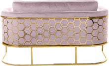 Load image into Gallery viewer, Casa Pink Velvet Loveseat