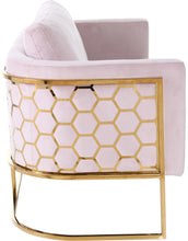 Load image into Gallery viewer, Casa Pink Velvet Loveseat