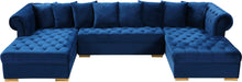 Load image into Gallery viewer, Presley Navy Velvet 3pc. Sectional