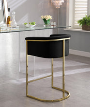 Load image into Gallery viewer, Donatella Black Velvet Stool