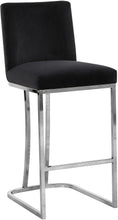 Load image into Gallery viewer, Heidi Black Velvet Stool
