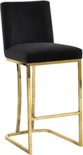 Load image into Gallery viewer, Heidi Black Velvet Stool