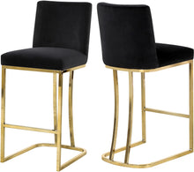 Load image into Gallery viewer, Heidi Black Velvet Stool