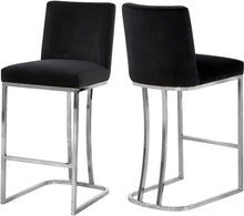 Load image into Gallery viewer, Heidi Black Velvet Stool