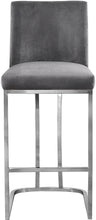 Load image into Gallery viewer, Heidi Grey Velvet Stool