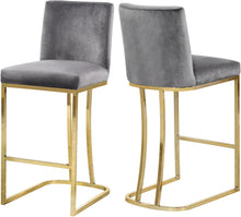 Load image into Gallery viewer, Heidi Grey Velvet Stool