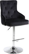 Load image into Gallery viewer, Claude Black Velvet Adjustable Stool