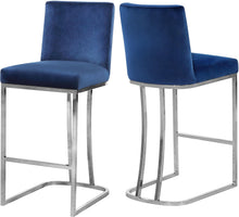 Load image into Gallery viewer, Heidi Navy Velvet Stool
