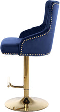 Load image into Gallery viewer, Claude Navy Velvet Adjustable Stool