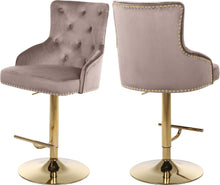 Load image into Gallery viewer, Claude Pink Velvet Adjustable Stool