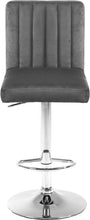 Load image into Gallery viewer, Joel Grey Velvet Adjustable Stool