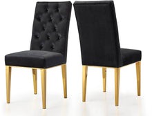 Load image into Gallery viewer, Capri Black Velvet Dining Chair
