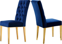 Load image into Gallery viewer, Capri Navy Velvet Dining Chair