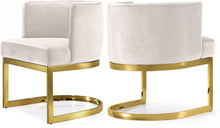 Load image into Gallery viewer, Gianna Cream Velvet Dining Chair