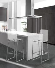Load image into Gallery viewer, Lumen Chrome Metal/Lucite Polycarbonate Stool