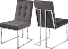 Load image into Gallery viewer, Alexis Grey Velvet Dining Chair