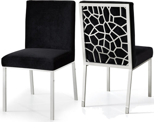 Opal Black Velvet Dining Chair