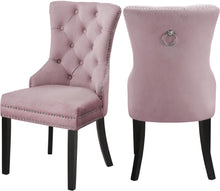 Load image into Gallery viewer, Nikki Pink Velvet Dining Chair image
