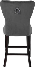 Load image into Gallery viewer, Nikki Grey Velvet Stool