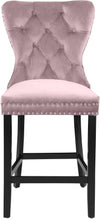 Load image into Gallery viewer, Nikki Pink Velvet Stool