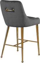 Load image into Gallery viewer, Owen Grey Velvet Stool