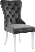 Load image into Gallery viewer, Miley Grey Velvet Dining Chair