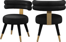 Load image into Gallery viewer, Fitzroy Black Velvet Dining Chair