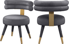 Load image into Gallery viewer, Fitzroy Grey Velvet Dining Chair