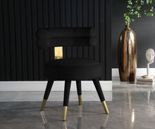 Load image into Gallery viewer, Fitzroy Black Velvet Dining Chair