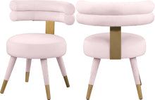 Load image into Gallery viewer, Fitzroy Pink Velvet Dining Chair