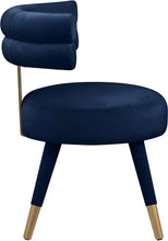Load image into Gallery viewer, Fitzroy Navy Velvet Dining Chair