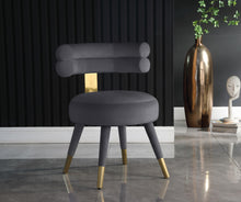 Load image into Gallery viewer, Fitzroy Grey Velvet Dining Chair