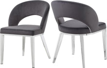 Load image into Gallery viewer, Roberto Grey Velvet Dining Chair