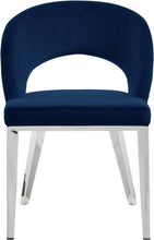 Load image into Gallery viewer, Roberto Navy Velvet Dining Chair