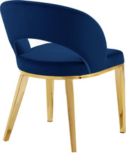 Load image into Gallery viewer, Roberto Navy Velvet Dining Chair