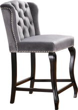 Load image into Gallery viewer, Suri Grey Velvet Stool