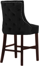 Load image into Gallery viewer, Hannah Black Velvet Stool