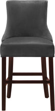 Load image into Gallery viewer, Hannah Grey Velvet Stool