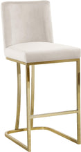 Load image into Gallery viewer, Heidi Cream Velvet Stool
