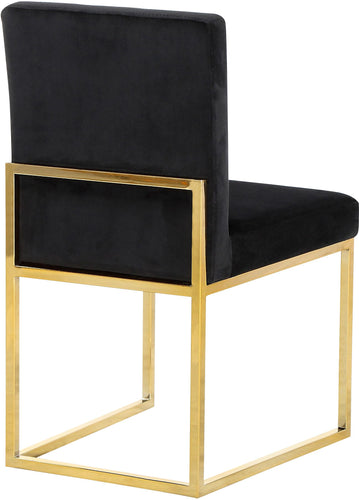 Giselle Black Velvet Dining Chair