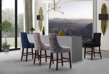 Load image into Gallery viewer, Hannah Navy Velvet Stool